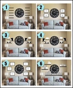 Ideas + Inspiration for creating a Gallery Wall in any room of the home. Large Wall Decor Living Room, Big Wall Decor, Large Wall Decor, Design Del Prodotto, A Living Room, Large Living Room, Clock Wall Decor, New Wall, Room Wall Decor