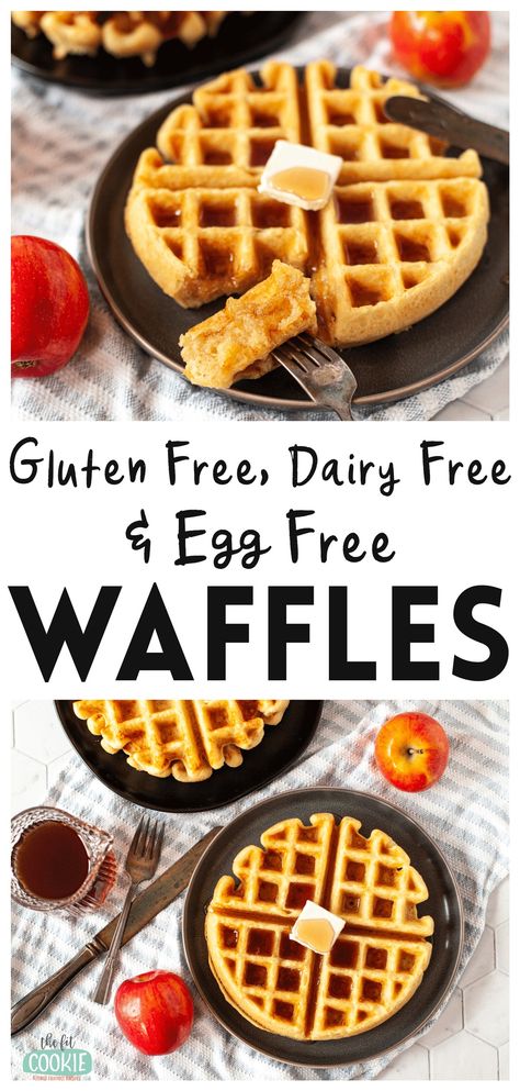 Egg Free Waffle Recipe, Egg Free Waffles, Waffles Dairy Free, Dairy Free Waffles, Egg Free Pancakes, King Arthur Gluten Free, Egg Free Breakfast, Allergen Free Recipes, Gluten Free Waffles