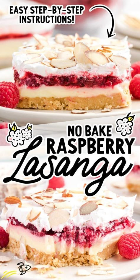 Raspberry Lasagna Raspberry Oreo Desserts, Raspberry Graham Cracker Dessert, Rasberry Deserts Jello, Raspberry Gelatin Dessert, Dessert With Raspberries Easy, Red Raspberry Dessert Recipes, Raspberry Lasagna Dessert, Easy Raspberry Desserts Quick, Fresh Rasberry Deserts Easy