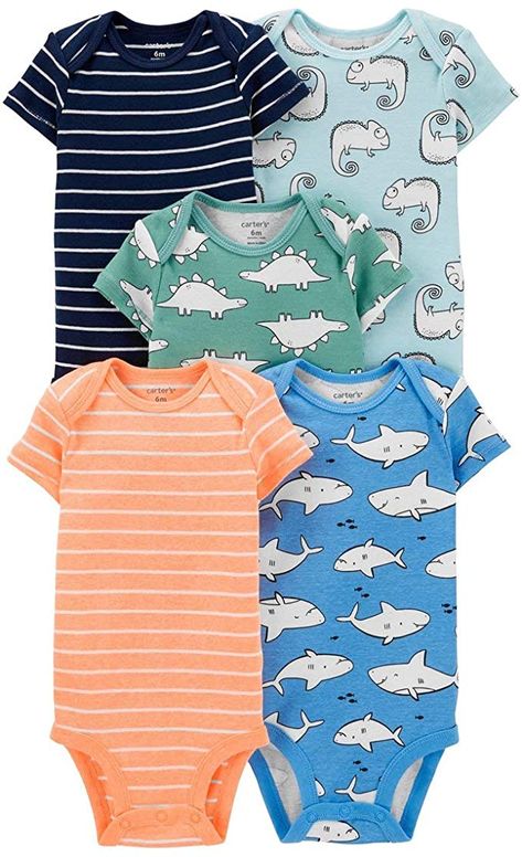 Pack Animals, Carters Size Chart, Orange Bodysuit, Baby Basics, Striped Bodysuit, Carters Baby Boys, Cotton Romper, Carters Baby, Buy Buy Baby