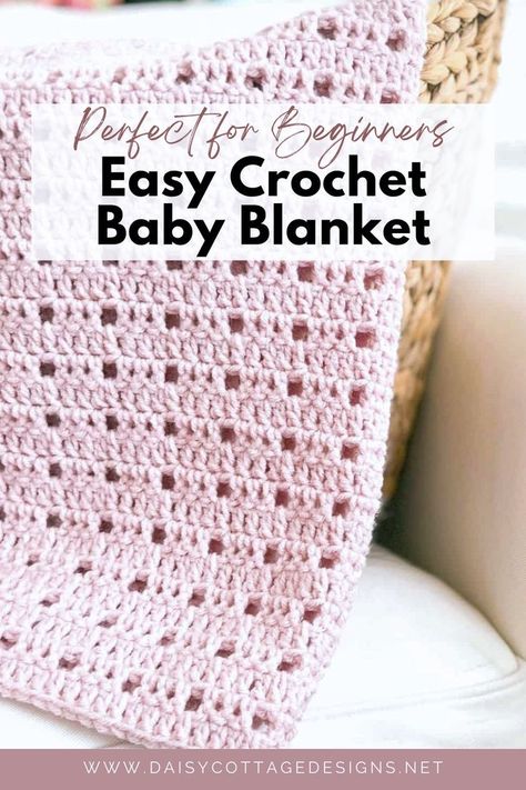 Get your crochet hooks and yarn ready! We've got the most delightful FREE Easy Crochet Baby Blanket pattern that's perfect for beginners. With easy to follow instructions and a fun tutorial video, you'll be crafting the most adorable baby shower gift in no time. This pattern is not only beginner-friendly, but also free! Say goodbye to store-bought gifts and start creating something special today. 2 Hour Crochet Blanket, Quick And Easy Crochet Throws, One Hour Baby Blanket Crochet, Free Patterns Crochet Baby Blankets, Croquet Blanket Patterns, Small Baby Crochet Blanket, Easy Baby Afghans To Crochet, Easiest Baby Blanket Crochet, Beginner Crochet Baby Blanket Tutorial