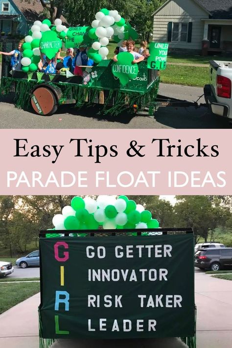 13Tips for Inexpensive Parade Float Ideas - Ultimate DIY Guide Best Parade Floats Ideas, Parade Float Ideas Cheerleaders, Parade Float Balloon Arch, 4 H Parade Floats, Float For Parade Ideas, How To Build A Float For A Parade, Tennis Parade Float, Cheerleader Float For Parade, Football Parade Float Ideas Diy