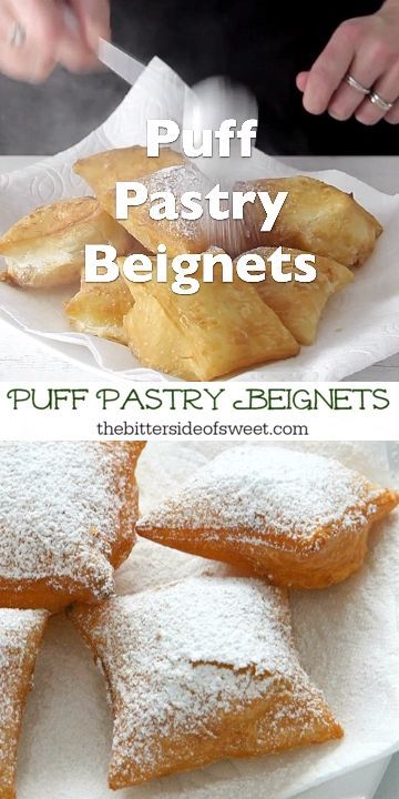 Pillsbury Pastry Recipes, Beniet Dough, Puff Pastry Doughnut Recipe, Dessert With Puff Pastry Easy, How To Bake Puff Pastry, Deep Fried Puff Pastry, Dessert Ideas With Puff Pastry, Dessert Made With Puff Pastry, Spring Pastry Recipes