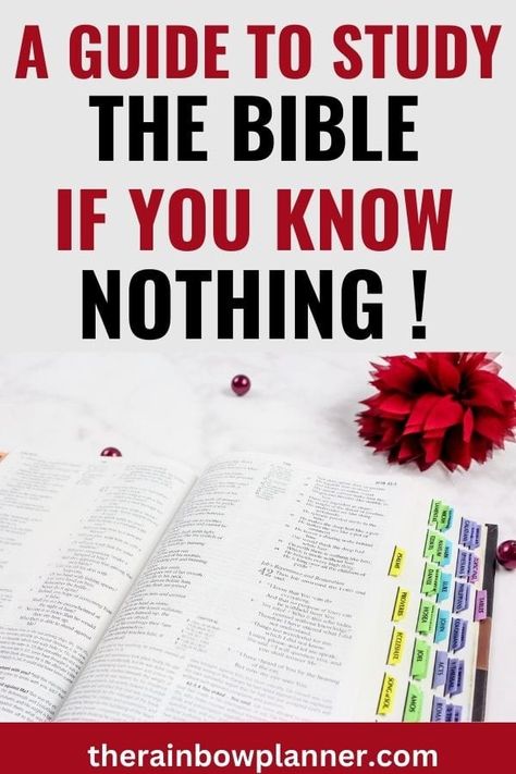 How To Study The Bible For Beginners | The Ultimate Guide - The Rainbow Planner Bible Study Workbooks For Women, Best Bible For Beginners, Bible Reading For Beginners, How To Read Bible For Beginners, Bible Study Guide For Beginners Notes, Bible Study Guide For Beginners Women, Learning The Bible For Beginners, Studying The Bible For Beginners, Bible Study Tips For Beginners