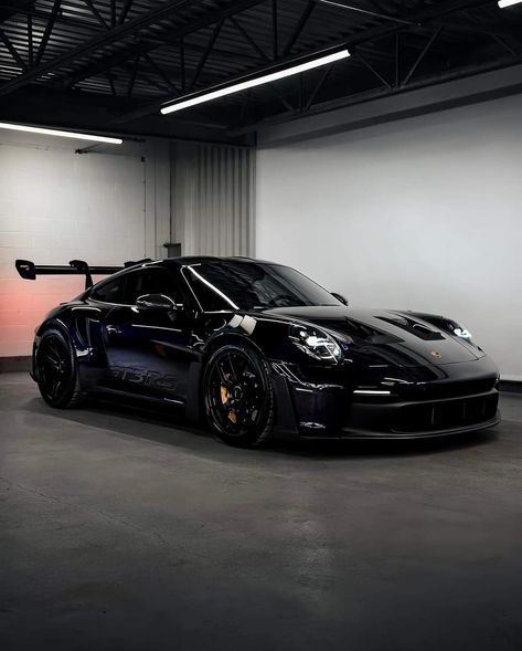 Black Gt3 Rs, Matte Black Car Aesthetic, Porsche 911gt3 Black, Porshe Gtrs3, Black Super Cars, Porche Gtr 3 Rs, Porshe Aesthic, Porshe Gtr4 Rs, Black Porsche Aesthetic