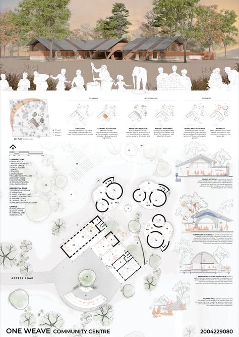 Masons Ink is happy to present our design "One Weave Community Centre" as one of the finalists of the Mayukwayukwa architecture competition: A sustainable development center in Zambia for the Refugees.

This project was an exciting collaboration with Noorain Ahmed, a humanitarian expert who provided us with her insight throughout the process. 

The competition was hosted by Archstorming in support of PROVS AC and UNHCR, the UN Refugee Agency. Congratulations to the winners! Plan Concept Architecture, Sustainable Architecture Concept, Concept Board Architecture, Collage Architecture, Architecture Design Competition, Architecture Design Presentation, Presentation Board Design, Urban Design Graphics, Open Architecture