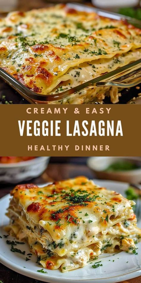 Discover the ultimate comfort food with this Delicious Vegetarian Lasagna Recipe! Perfect for dinner, this healthy and easy-to-make dish is packed with flavorful layers of cheese, veggies, and rich tomato sauce. Ideal for anyone seeking meatless recipes, this vegetarian lasagna will become a family favorite. Comfort Vegetarian Recipes, Comfort Meals Vegetarian, Easy Family Dinner Ideas Vegetarian, Healthy Vegetarian Lasagna Recipes, Meatless Mushroom Recipes, Easy Lasagna Recipe Vegetarian, Vegetarian Dinner Mushroom, Vegetarian For Meat Lovers, Lasagna Healthy Recipe