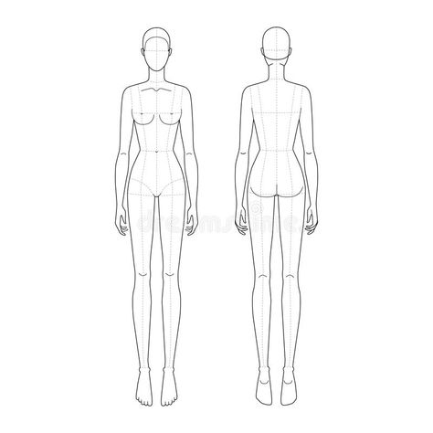 Fashion Technical Drawing, Figure Template, Lines Illustration, Fashion Figure Templates, Sketch Template, Fashion Template, Fashion Model Sketch, Flat Drawings, Fashion Vector