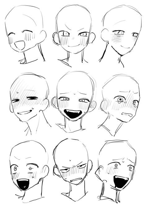 Creepy Expression Reference, Expression Sketches Face, Facial Expressions Drawing Reference Anime, Dynamic Face Expression, Sneering Expression Drawing, Anime Face Reference Facial Expressions, Face Expressions Reference Drawing, Face Expression Drawing Reference, Evil Expression Reference