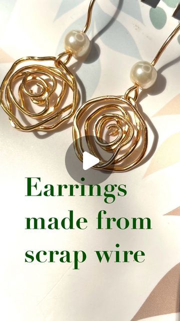 Handmade Jewelry Diy Earrings, Wire Earrings Diy, Earring Making Tutorials, Diy Earrings Tutorial, Diy Earrings Materials, Wire Jewelry Earrings, Diy Wire Earrings, Wire Wrap Jewelry Designs, Wire Diy