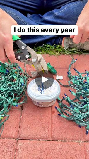 10M views · 67K reactions | DIY covering for outdoor lights #lights #diyprojects #Holidays #outdoors | Liz & Jeff | Liz & Jeff · Original audio Diy Christmas Light Covers, Electrical Cord Covers, Santa Decor, Holiday Hack, Christmas Hacks, Santa Decorations, Outdoor Christmas Lights, Outdoor Lights, Diy Holiday Decor