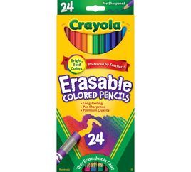 Erasable Colored Pencils 24 ct. Erasable Colored Pencils, Crayola Colored Pencils, Kids School Supplies, How To Make Signs, Colored Pencil Set, Art Pencils, Green Aqua, Classroom Supplies, Green Sky