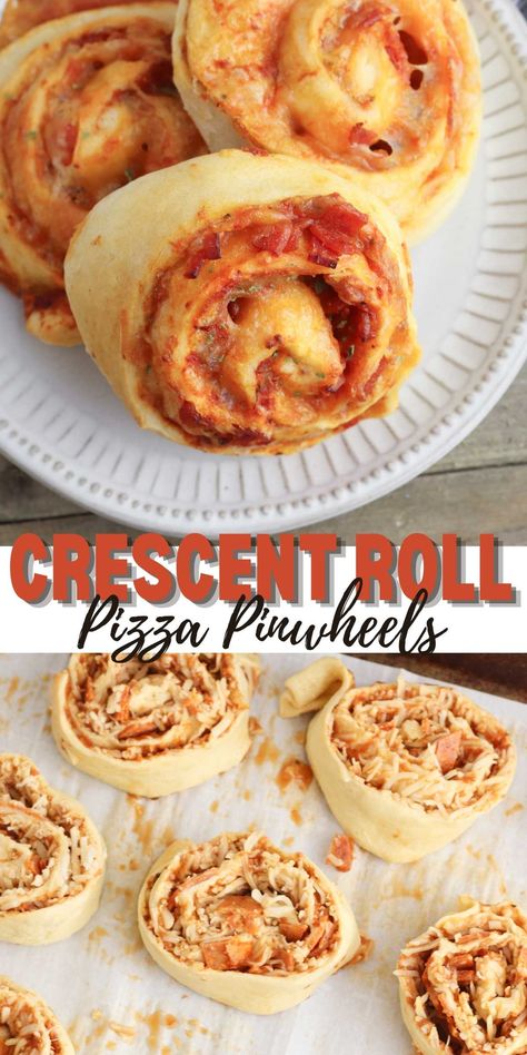 Crescent Roll Pizza Pinwheels - Dine Dream Discover Crescent Dough Sheets Recipes, Pizza Crissonts, Crescent Roll Roll Up Recipes, Pepperoni Pizza Crescent Roll Ups, Pizza Wheels Pinwheels, Lunch With Crescent Rolls, Cresent Roll Pizza Rolls, Pilsbury Pizza Roll Ups, Pilsbury Pinwheel Recipes