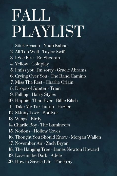 Songs I Love Playlist Cover, Fall Alternative Playlist, Fall Music Playlist Cover, Spotify Playlist Names Autumn, Fall Country Playlist, Autumn Aesthetic Playlist Cover, Fall Country Songs, Fall Aesthetic Playlist Cover, Songs For Autumn Playlist