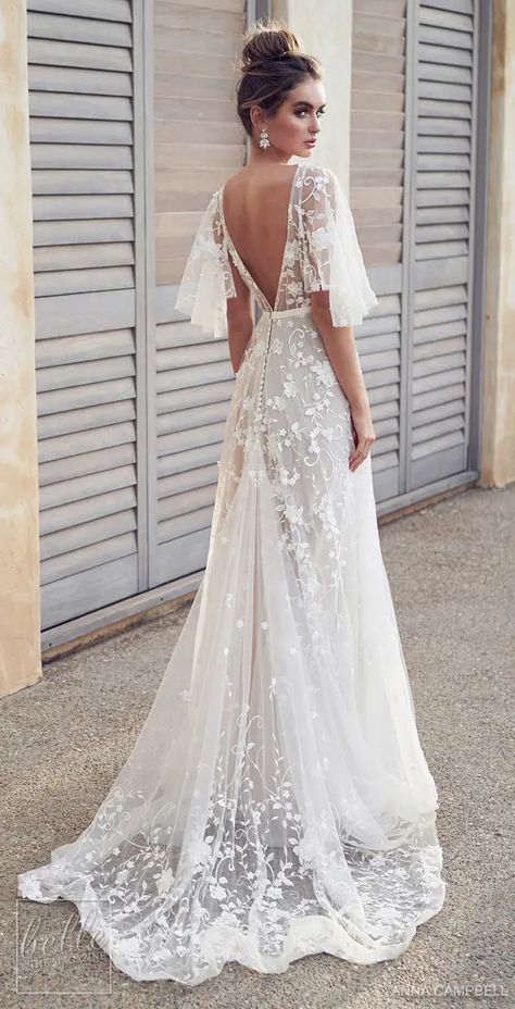 Anna Campbell Wedding Dress, Boho Gown, Anna Campbell, Dream Wedding Ideas Dresses, Princess Wedding Dresses, Drop Dead, Backless Wedding Dress, Dresses Lace, Dresses 2024