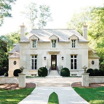 French Mansard Roof Design Ideas French Revival House, Modern French Provincial, French House Plans, Country Home Exterior, French Provincial Design, French Provincial Home, French Country Exterior, Provincial Home, House Shutters