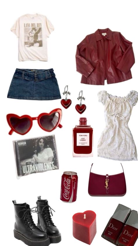 downtown girl aesthetic/lana del rey dark red vibe Red Vibe, Lana Del Rey Outfits, Aesthetic Lana Del Rey, Lana Del Rey Concert, Downtown Girl Aesthetic, Downtown Outfits, Aesthetic Fits, Concert Fits, Downtown Girl