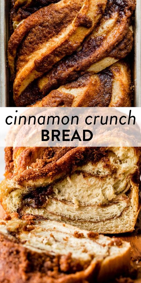 Twisted Bread, Cinnamon Bread Recipe, Cinnamon Swirl Bread, Cinnamon Crunch, Breakfast Bread Recipes, Artisan Bread Recipes, Sally's Baking, Yeast Bread Recipes, Cloud Bread