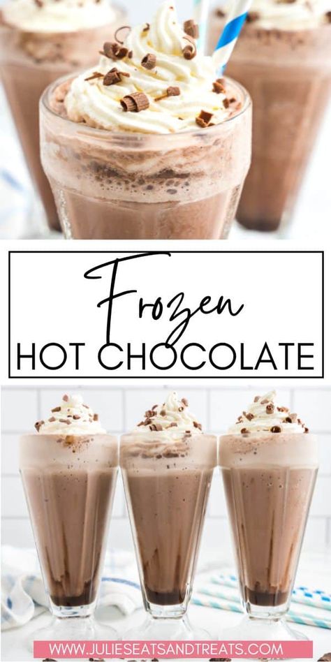 Sweet Drinks Recipes, Frozen Hot Chocolate Recipe, Biscuits Diététiques, Resipi Kek, Recipes Healthy Dinner, Frozen Hot Chocolate, Coffee Drink Recipes, India Food, Sweet Drinks