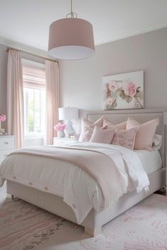 Pink And Wood Bedroom Ideas, Beige Pink Room, Bedroom Ideas Pink And Grey, Aesthetic Pink Room Ideas, Beige And Pink Bedroom, Pink Adult Bedroom, Bedroom Ideas Pink, Pink Bedroom Decor, Pink Bedrooms