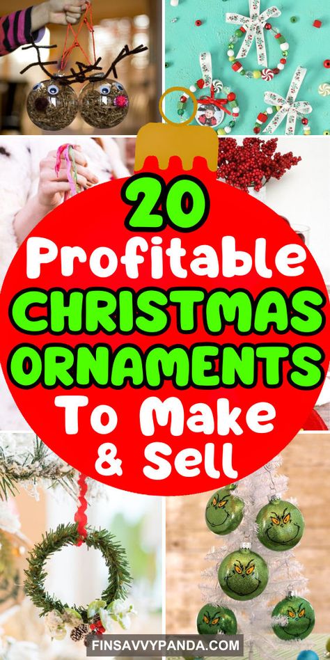 Celebrate the season with easy DIY Christmas ornaments to make and sell! Create handmade resin, felt, macrame, and beaded designs, including Grinch, Disney, and Mickey styles. Rustic wooden, clear, and Dollar Tree ideas offer a side hustle full of holiday cheer and unique, profitable options. Diy Christmas Ornaments For Work, Unusual Ornaments Diy, Easy Personalized Ornaments, How To Make A Christmas Ornament, Easy Diy Christmas Ornaments To Sell, Diy Ornament Exchange Ideas, Fun Diy Ornaments, Teen Ornaments Diy, Diy Christmas Ornaments For Adults