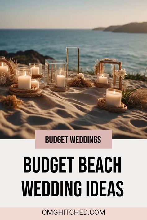 Dreaming of a beautiful beach wedding without spending a fortune? You can have it all! Discover creative ideas for a lovely, affordable seaside wedding that feels fresh and beautiful. Picture a cozy spot on the sand, decorated with charming, budget-friendly touches like simple flowers and handmade décor. This guide gives you tips on planning an elegant ceremony by the ocean that won't break the bank. Want the wedding of your dreams while being kind to your wallet? Dive into these ideas and make unforgettable memories that feel just right! Rustic Beach Wedding Decor Ideas, Romantic Beach Wedding Ideas, Small Beach Reception, Oceanfront Wedding Ceremony, Micro Beach Wedding Ideas, Beach Wedding Motif, Coastal Beach Wedding, October Beach Wedding, Beach Wedding On A Budget