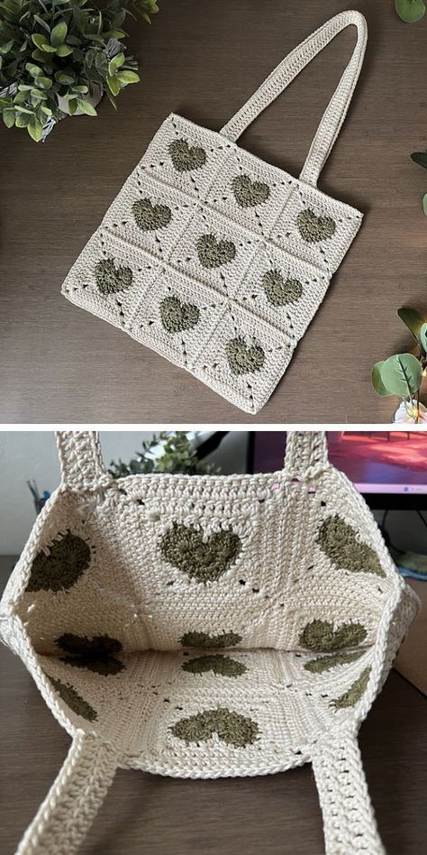 Things To Crochet Out Of Granny Squares, Cute Crochet Bag Pattern Free, What To Make With Granny Squares Ideas, Crochet Purse Granny Square, Simple Crochet Bags, Crochet Bag Simple, Tote Bag Crochet Granny Squares, Tote Bag Pattern Free Crochet, Crochet Square Ideas