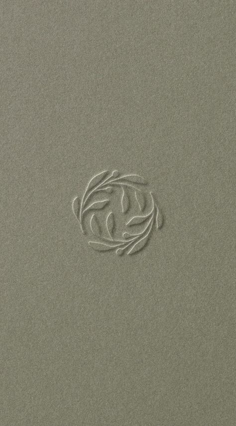 Embossed Logo Design | Lydia Wolter Studio Botanical Branding Design, Organic Brand Logo, Organic Logo Design Inspiration, Logo Flower Design, Olive Tree Logo, Flowers Branding, Leaf Design Logo, Wellness Logos, Organic Branding Design