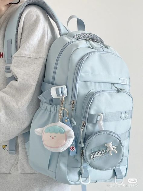 Eagerrich Kawaii Backpack with Cute Pin Accessories Plush Pendant Kawaii School Backpack Cute Aesthetic Backpack Mochila Kpop, Cute School Bags, Cute Stationary School Supplies, Stylish School Bags, School Bag Essentials, Aesthetic Backpack, Cute School Stationary, Kawaii Bags, My Style Bags