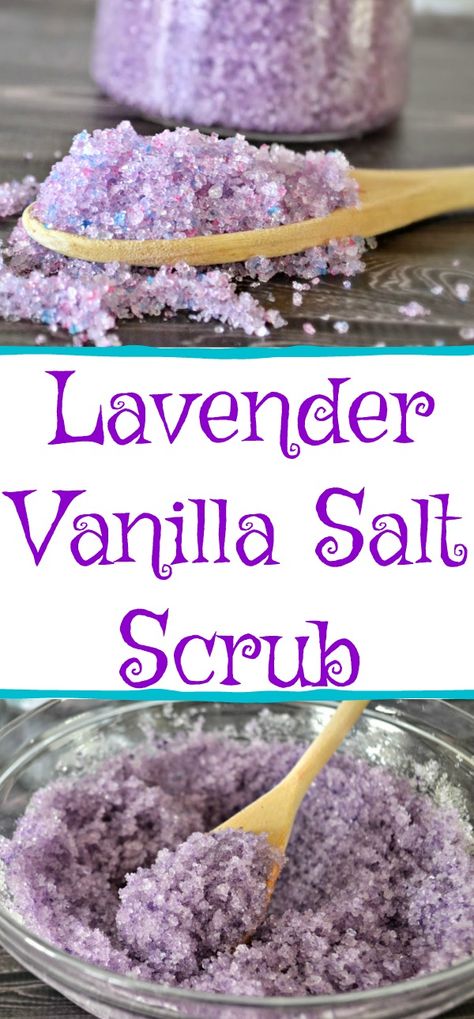 Vanilla Salt, Salt Scrub Diy, Salt Scrub Recipe, Diy Sugar Scrub Recipe, Bath Scrub, Savon Diy, Scrub Diy, Săpunuri Handmade, Bath Scrubs