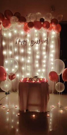 #event planning, #party ideas Simple Birthday Room Decorations, Grey Birthday Party Decorations, Birthday Decoration Ideas At Home Simple, Birthday Decors, Cutesy Outfit, Romantic Room Decoration, Surprise Birthday Decorations, 20 Birthday Cake, Birthday Decorations At Home