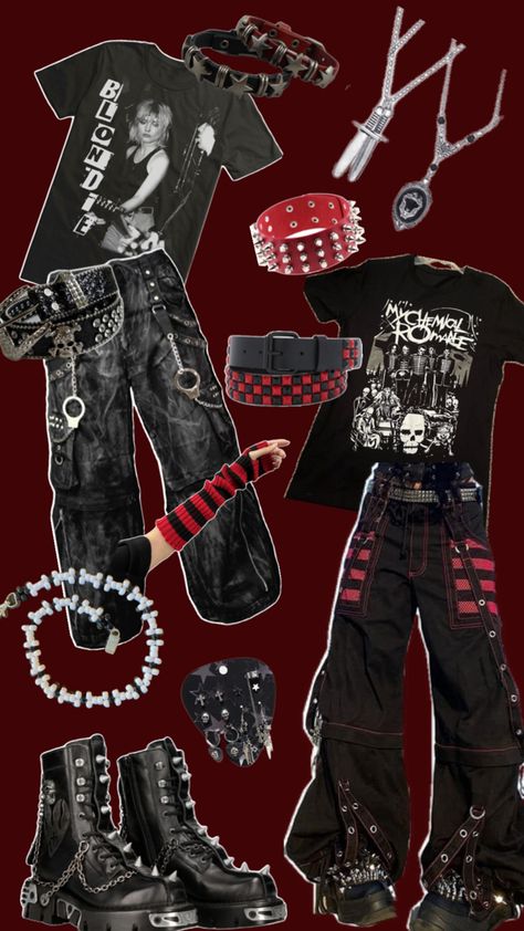 #alternative #goth #punk #y2k #emo Punk Goth Outfits, Emo Goth Outfits, Emo Outfit Ideas, Punk Style Outfits, Alt Clothes, Scene Outfits, Punk Clothing, Alt Outfits, Y2k Emo