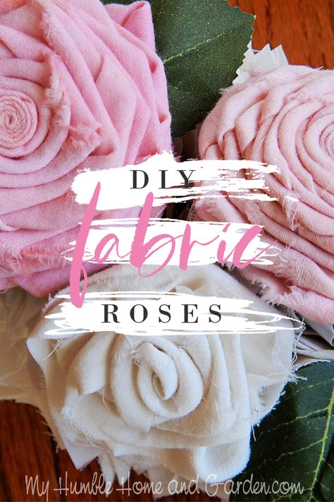 Rolled Fabric Flowers Diy, How To Do Fabric Flowers, Diy Fabric Flower Bouquet, Diy Cloth Roses, Shabby Chic Crafts Diy Fabric Scraps, Fabric Roses Diy How To Make, How To Make Velvet Fabric Roses, Shabby Chic Fabric Flowers Diy, Diy Fabric Roses Tutorials