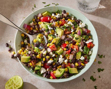 Delish Black Bean And Corn Salad, Bean And Corn Salad, Black Bean Corn Salad, Black Bean And Corn, Black Bean Corn, Black Bean Recipes, Corn Salad Recipes, Corn Salad, Corn Salads