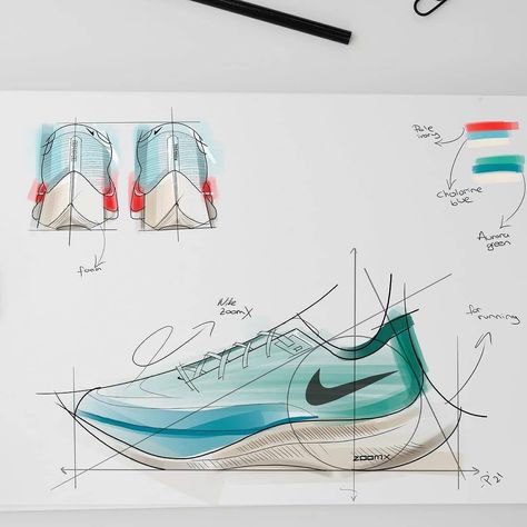 Nike Shoe Sketch, Shoe Sketch Design, Sketch Shoes Design, Footwear Sketches Design, Sneaker Sketch Design, Footwear Drawing Sketch, Sneaker Design Concept, Shoe Design Sketches Sneakers, Nike Shoe Drawing