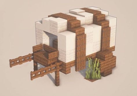 Minecraft Old West Builds, Minecraft Fence Ideas Wood, Minecraft Traveling Cart, Minecraft Town Inspiration, Minecraft Pig Enclosure, Minecraft Medieval City Ideas, Minecraft Custom Village Ideas, Minecraft Tent Design, Minecraft Villagers House