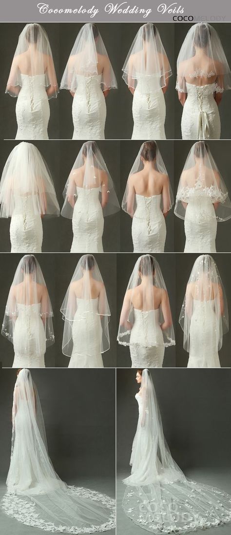 Veils Bridal Over Face Short, Veils For Strapless Wedding Dress, Vail For Wedding Dress, Vail For Bride, How To Make Veil Bridal, Bridal Veil Lengths, Big Veil Wedding, How To Make A Bridal Veil, Waltz Length Wedding Veil