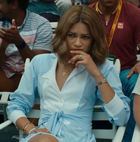 zendaya as tashi donaldson in challengers (2024) dir. luca guadagnino Zendaya The Challengers, Zendaya In Challengers, Challengers Movie Zendaya Outfits, Zendaya Challengers Outfits, Challengers Aesthetic, Challengers Zendaya, Zendaya Challengers, Plastique Tiara, Luca Guadagnino