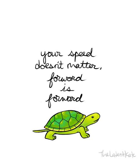 your speed doesn't matter ,  forward is forward Great Inspirational Quotes, Ayat Alkitab, A Turtle, Trendy Quotes, Quotes Positive, Monday Motivation, The Words, Great Quotes, Mantra