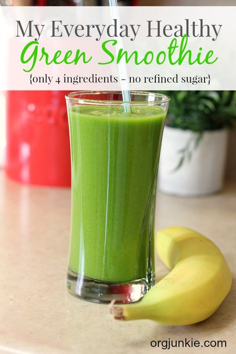 Smoothies Vegan, Green Smoothie Recipe, Healthy Green Smoothies, Smoothie Drink Recipes, Smoothie Detox, Green Drinks, Spinach Smoothie, Smoothie Diet Plans, Easy Smoothies