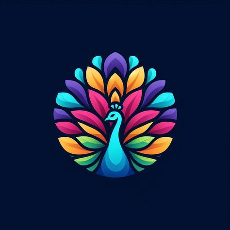 Peacock Geometric Design, Mandala Peacock Design, Rangoli Peacock Design, Peacock Logo Design, Bird Rangoli, Birds Rangoli, Saraswathi Pooja, Peacock Vector, Microsoft Copilot