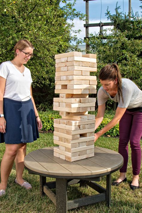 Outdoor Jenga, Life Size Jenga, Life Size Games, Outdoor Games Adults, Outdoor Yard Games, Picnic Games, Outdoor Party Games, Giant Jenga, Outside Games