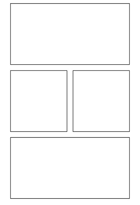 Comic Frame Template, Comic Book Layout Templates, Manga Panels Template, Comic Drawing Base, Comic Panels Layout Design Reference, Manga Base Comic, 3 Panel Comic Strip, Manga Ideas Story, Webtoon Panels Layout