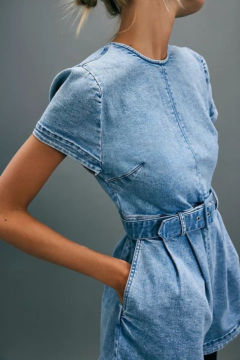 Charlotte Romper | Free People One Piece Romper Outfit, Mom Fits, Spring Jumpsuits, Free People Jumpsuit, Fits Clothes, Jumpsuit Outfit, Favorite Boots, Romper Outfit, Denim Romper