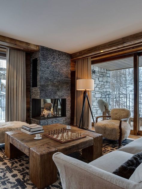 Ski apartments Europe | SheerLuxe Ski Chalet Interior, Ski Apartment, Sicily Hotels, Luxe Lodge, Ski Hotel, Incredible Architecture, Modern Apartments, The White Lotus, Plush Furniture