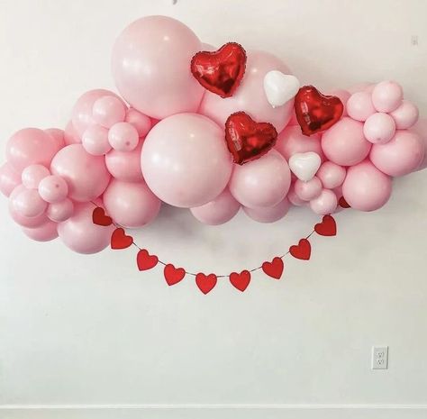 Valentine's Day Balloon Decorations, Valentines Day Theme Birthday Party, Valentine Day Balloon Ideas, Valentines Day Balloon Decorations, Valentines Balloon Backdrop, Valentine Balloon Arch, Valentine Balloon Decor, Valentine’s Day Balloon Garland, Valentine’s Day Party Decorations