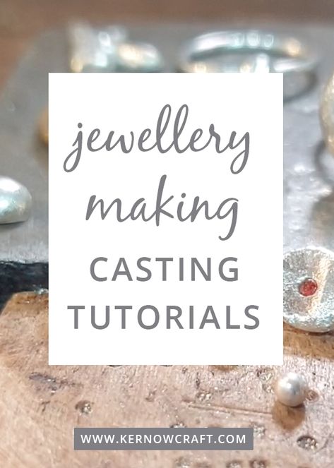 How To Cast Metal Jewelry, Water Casting Silver, Silver Casting Jewelry, Sand Casting Jewelry, Electroforming Tutorial, Cuttlefish Casting, Silversmithing Tutorials, Ring Casting, Metal Casting Jewelry