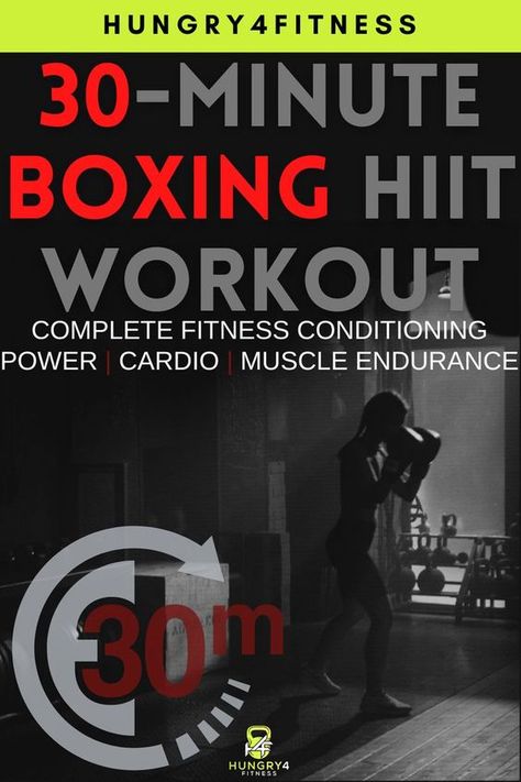 Explode your fitness with this 30 minute boxing HIIT workout! Improve strength, endurance, and cardio while burning fat and getting trim. Boxing Hiit Workout, Boxer Workout, Boxing Workout Beginner, Work Out Routines Gym, Cardio Boxing, Gym Routine, Boxing Workout, Hiit Workout, Workout For Beginners