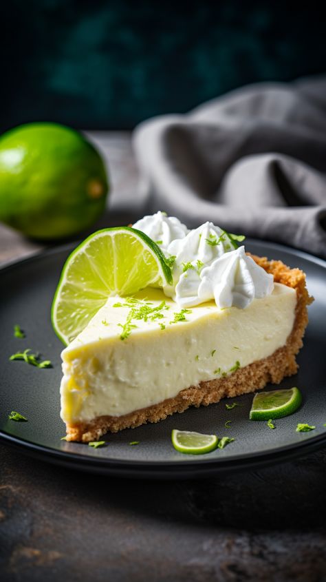 Key Lime Pie [35 Minutes] - Chasety Key Lime Pie Plating, Key Lime Pie Photography, Key Lime Pie Aesthetic, Key Like Pie, Homemade Key Lime Pie Recipe, Key Lime Pie Recipes, Classic Key Lime Pie Recipe, Easy Key Lime Pie Recipe, Pie Key Lime