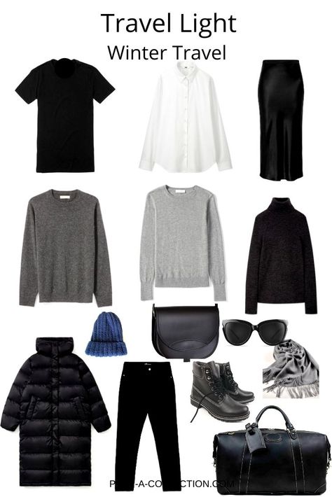 Winter Travel - Pret a Collection Travel Light Winter, Travel Fashion Winter, Vacation Videos, Classy Yet Trendy, Suitcase Travel, Cooler Style, Travel Capsule, Travel Capsule Wardrobe, Winter Capsule Wardrobe